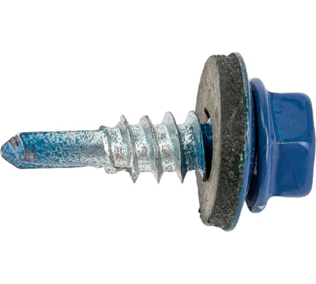 Кровельные саморезы Стройбат с буром 5,5x19 синий 70 шт 304730