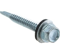 Кровельные саморезы Стройбат с буром 6,3x38 белый цинк 40 шт 293710