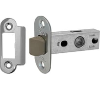 Защелка врезная Trodos 6-45 без фиксации с овальной планкой, пластик, хром 206041