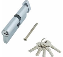 Цилиндр стальной Marlok ЦМВ 90(45В/45)-5К, перфорированный ключ/вертушка, СP хром 036107