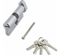 Цилиндр стальной Marlok ЦМВ 70(30В/40)-5К, перфорированный ключ/вертушка, СP хром 036099