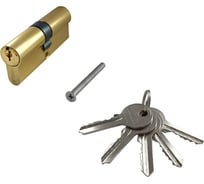 Цилиндр алюминиевый MARLOK ЦМ 68 мм (50/LA02, 50/L76)-5К, английский ключ/ключ, PB золото 015854