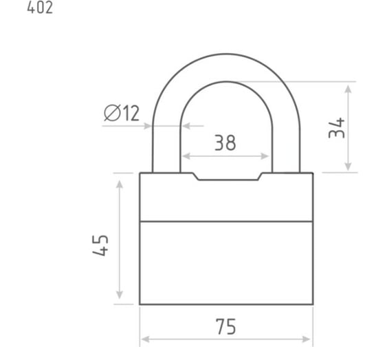 Навесной замок НОРА-М ЗН-402-80 мм 3кл. 13793