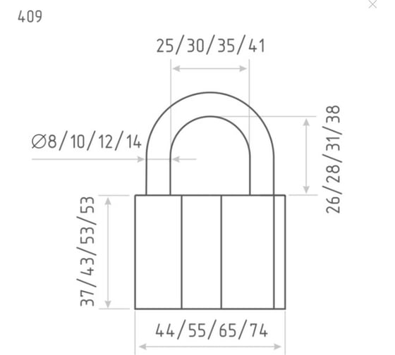 Навесной замок НОРА-М ЗН-409-70 мм 3кл. 13806