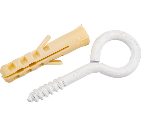 Петля-шуруп ЕВРОПАРТНЕР бел. L20 х d4 x O10 мм 2 шт. 13 6300 1