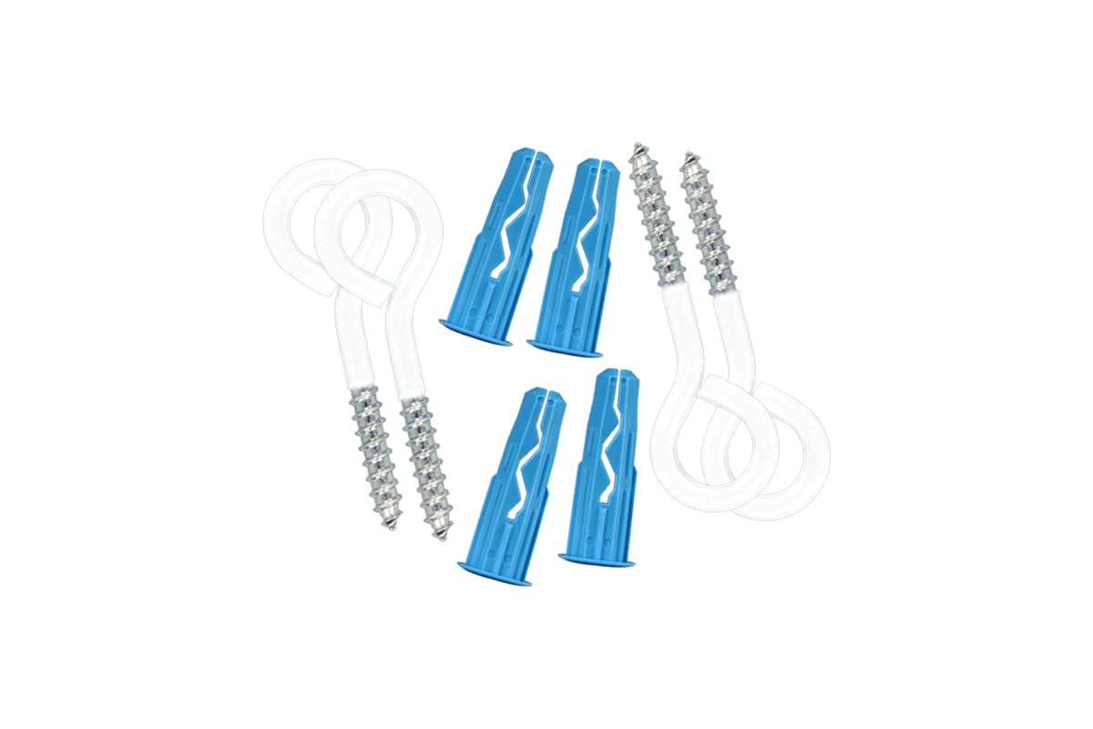 Петля-шуруп ЕВРОПАРТНЕР бел. L20 x d4 х O10 в компл. c дюбелем MULTI ...