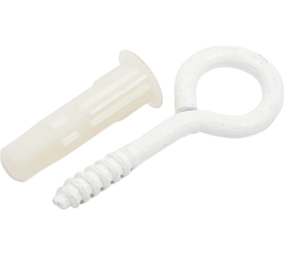 Петля-шуруп ЕВРОПАРТНЕР бел. L20 x d4 х O10 в компл. c дюбелем MULTI 6x25 4 шт. MP 305 17 1