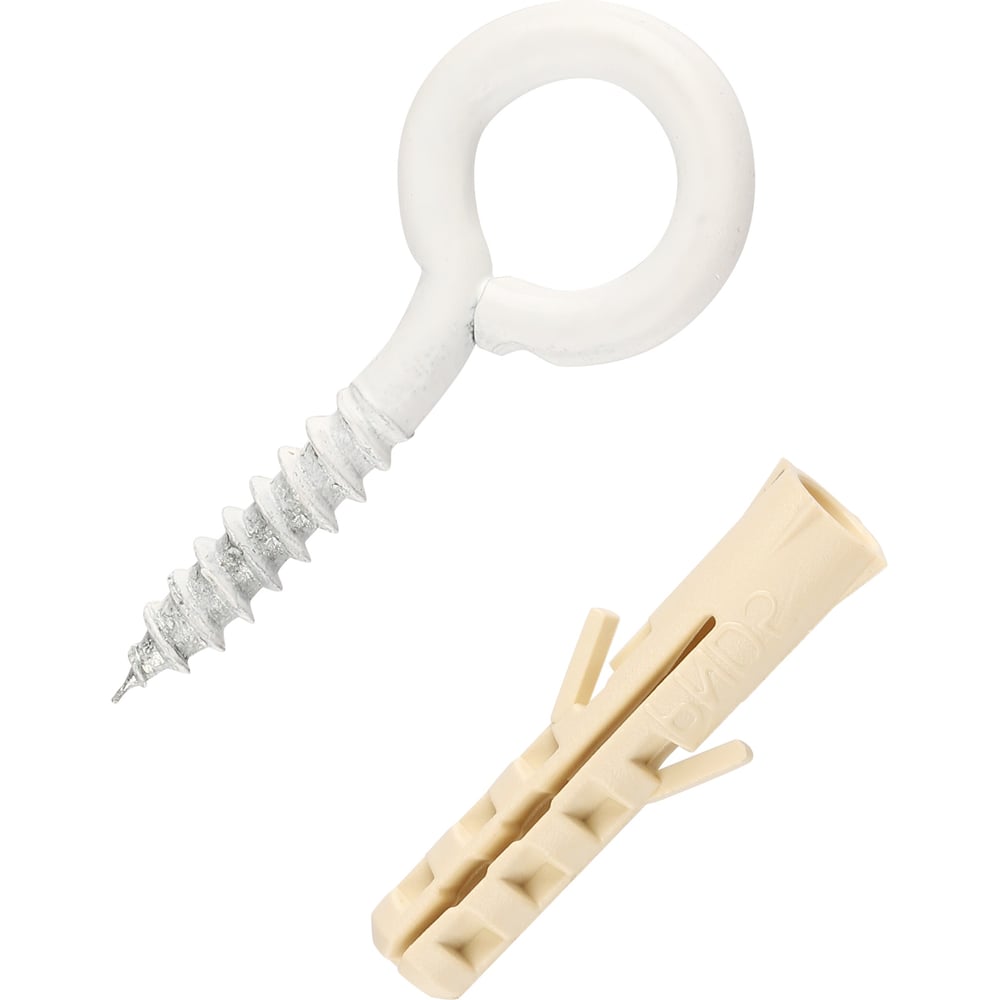 Петля-шуруп ЕВРОПАРТНЕР бел. L10 х d3 x O5 мм 4 шт. 13 6298 1 ...