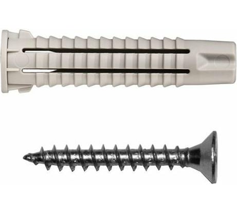 Универсальный нейлоновый дюбель ЕВРОПАРТНЕР PDU N 5х25 с шурупом 3,5х30 Zn 30 шт. 1 0477 1