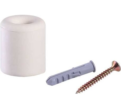 Дверной резиновый стопор Larvij белый LDS009WH