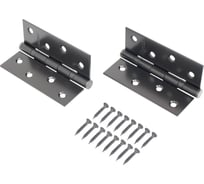 Дверная петля Аллюр 2043 (101x76) 2BB-FHP BL блистер, 2 подш., матовый черный, 2 шт. 15944