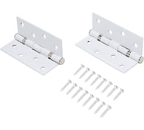 Дверная петля Аллюр 2043 (101x76) 2BB-FHP WW блистер, 2 подш., белая, 2 шт. 13703