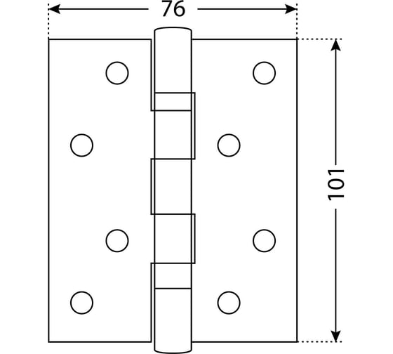 Дверная петля Аллюр 2043 (101x76) 2BB-FHP AB блистер, 2 подш., ст. бронза, 2 шт. 13700