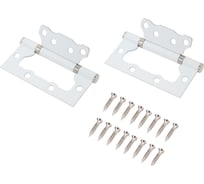 Петля накладная без врезки Аллюр 100x75 2BB W коробка, 2,5 мм, матовый белый, 2 шт. 14531