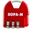 Навесной кодовый замок НОРА-М 601 красный 17080 1
