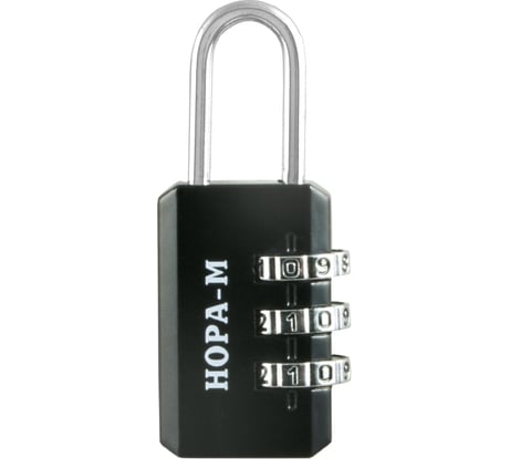 Навесной кодовый замок НОРА-М 602 черный 17070