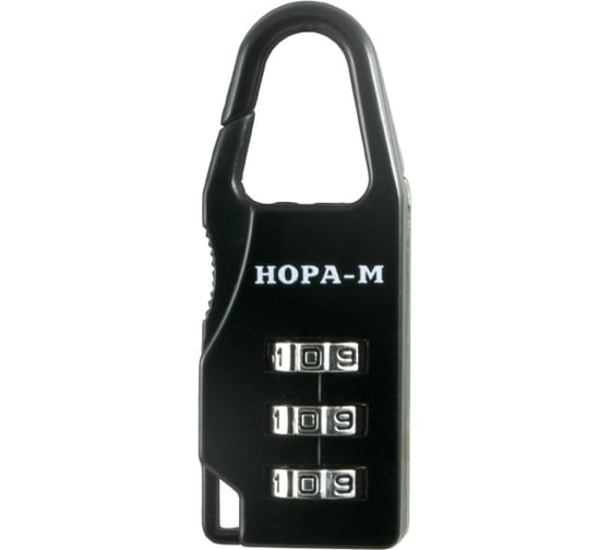 Навесной кодовый замок НОРА-М 603 черный 17079
