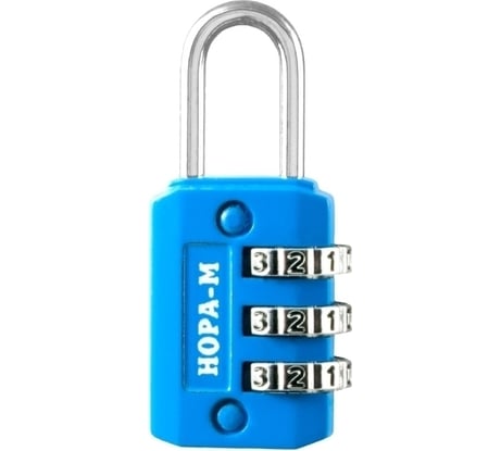 Навесной кодовый замок НОРА-М 604 голубой 17068
