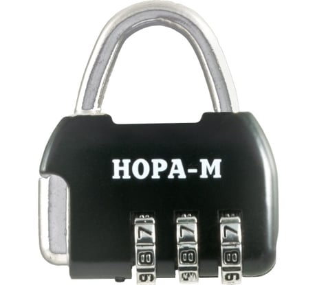 Навесной кодовый замок НОРА-М 617 черный 17084