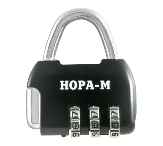 Навесной кодовый замок НОРА-М 617 черный 17084