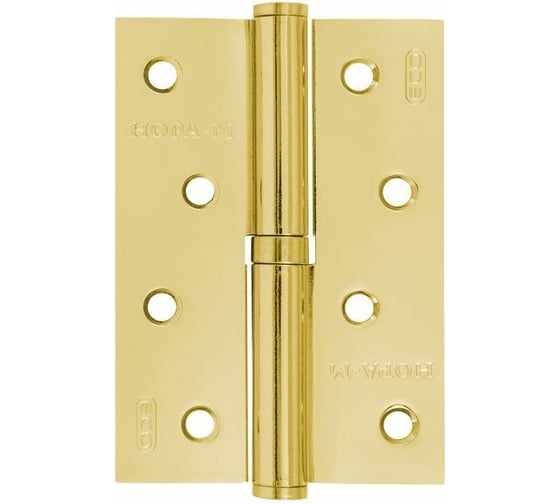 Петля НОРА-М ЕСО 750-4"-FHP-ECO латун.покр. левая 100х70х2,5 15436