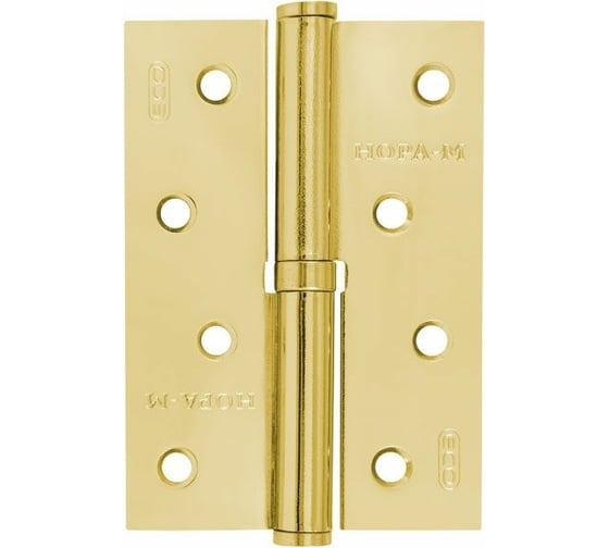 Петля НОРА-М ЕСО 750-4"-FHP-ECO латун.покр. правая 100х70х2,5 15437