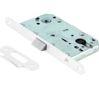 Защелка врезная Trodos SD600ET с фиксацией под цилиндр с овал. планкой, пластик, белый матовый 202221