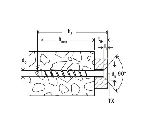 Шуруп по бетону Fischer FBS II 6x60/5 SK 100 шт. 546384