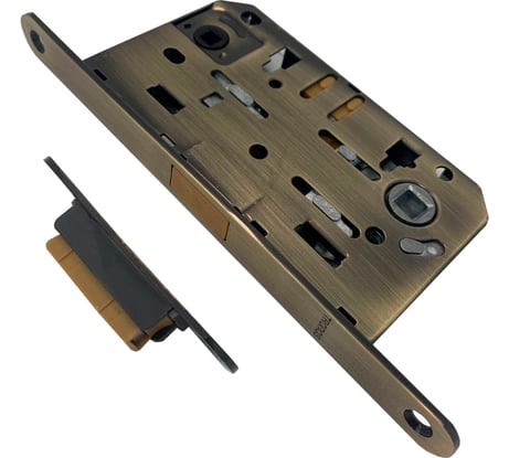 Защелка врезная Trodos CX410B-S с фиксацией под поворотную ручку с овал. планкой, магнит, бронза 202222