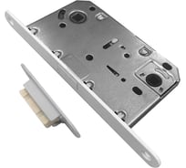 Защелка врезная Trodos CX410B-S с фиксацией под поворотную ручку с овал. планкой, магнит, белый мат 202226