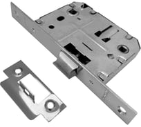 Защелка врезная Trodos PE70 с фиксацией под поворотную ручку с прямоугольной планкой, металл, хром 202136