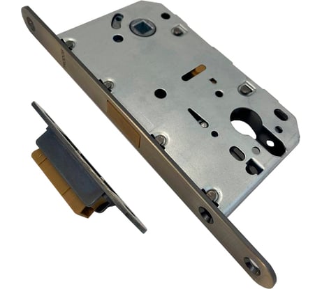 Защелка врезная Trodos SD600ET с фиксацией под цилиндр с овальной планкой, магнит, бронза 202144