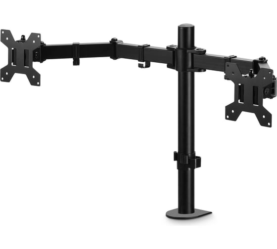 Кронштейн для мониторов BURO ЖК M052 черный, 15"-27", макс.16 кг, крепление к столешнице поворот и наклон 1174924