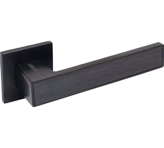 Комплект ручка и защелка Аллюр АРТ "ЛАНА" BL/BL+L45-8 BL (86150/S45) матовый черный 15709