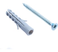 Полипропиленовый дюбель S Стройбат 6x30 с саморезом 3,5x40 15 шт 305940