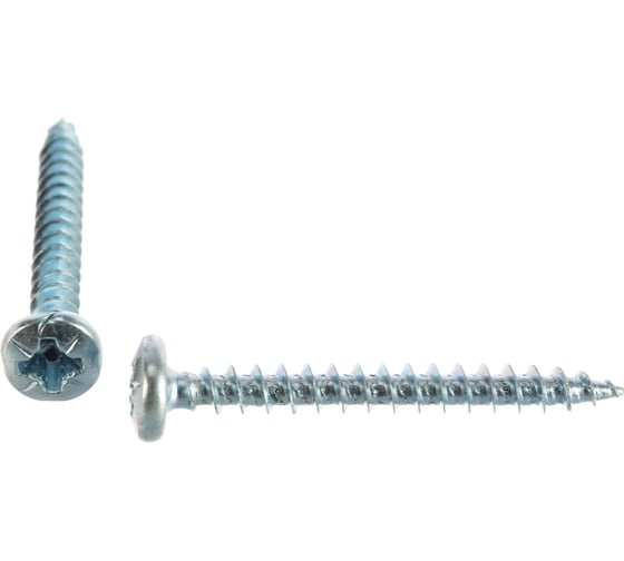 Универсальные саморезы пкр. Стройбат 3,5x30 белый цинк 18 шт 065181 1