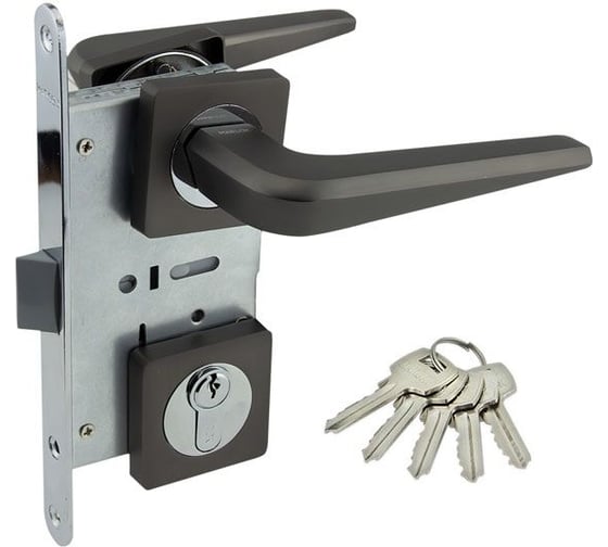 Замок врезной MARLOK 85/5297-ЦМ60 межосевое 85 мм (Тип 4) GF (графит) 035226 1