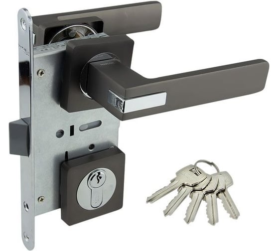 Замок врезной MARLOK 85/5291-ЦМ60 межосевое 85 мм (Тип 4) GF (графит) 035237 1