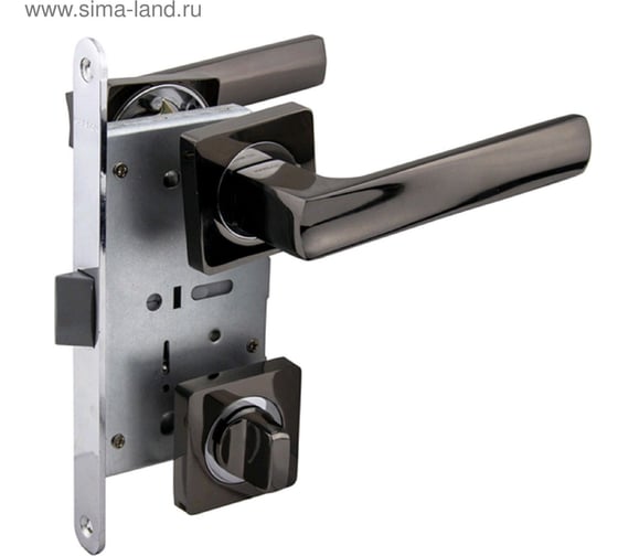 Защелка с ручками MARLOK 96/5217 WC межосевое 96 мм (Тип 6) BN (черный никель) 016146 1