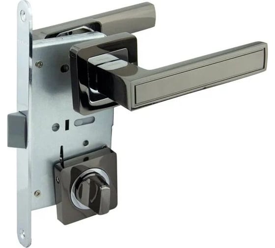 Защелка с ручками MARLOK 96/5221 WC межосевое 96 мм (Тип 6) BN (черный никель) 016158 1