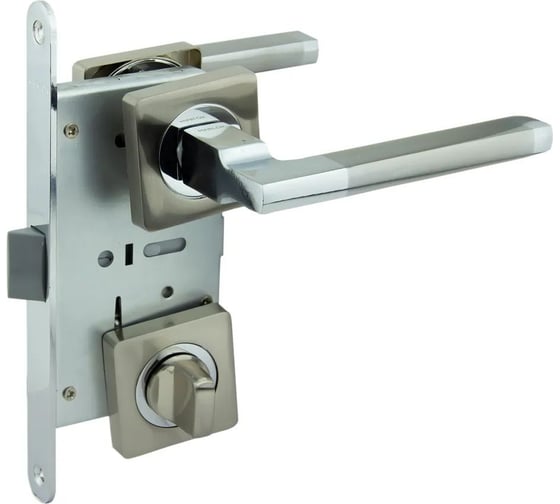 Защелка с ручками MARLOK 96/5220 WC межосевое 96 мм (Тип 6) SN (никель) 016157 1