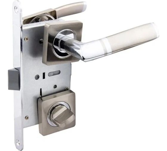 Защелка с ручками MARLOK 96/5212 WC межосевое 96 мм (Тип 6) SN (никель) 029756 1