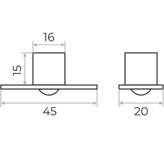 Защелка MARLOK 03.03.09 шариковая малая BL (черный) 002883
