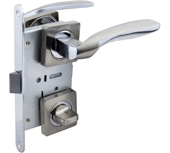Защелка с ручками MARLOK 96/5215 WC межосевое 96 мм (Тип 6) SN (никель) 016145 1