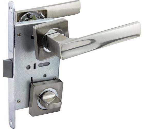 Защелка с ручками MARLOK 96/5217 WC межосевое 96 мм (Тип 6) SN (никель) 016148 1