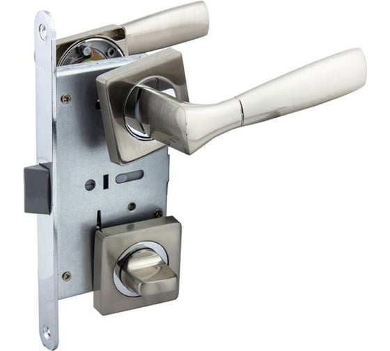 Защелка с ручками MARLOK 96/5218 WC межосевое 96 мм (Тип 6) SN (никель) 016151 1