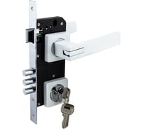 Замок врезной MARLOK 85/5291-ЦМ60 межосевое 85 мм (Тип 2) WW (глянцевый белый) 016402