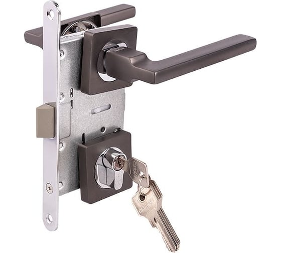 Замок врезной MARLOK 85/5220-ЦМ60 межосевое 85 мм (Тип 4) GF (графит) 029171 1