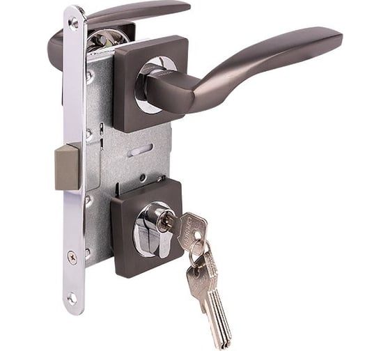 Замок врезной MARLOK 85/5215-ЦМ60 межосевое 85 мм (Тип 4) GF (графит) 029159 1