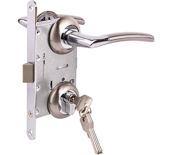 Замок врезной MARLOK 85/5406-ЦМ60 межосевое 85 мм (Тип 4) SN (никель) 029144